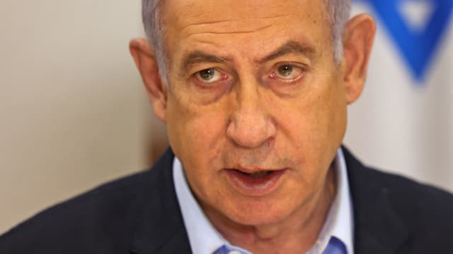 A close up of Benjamin Netanyahu