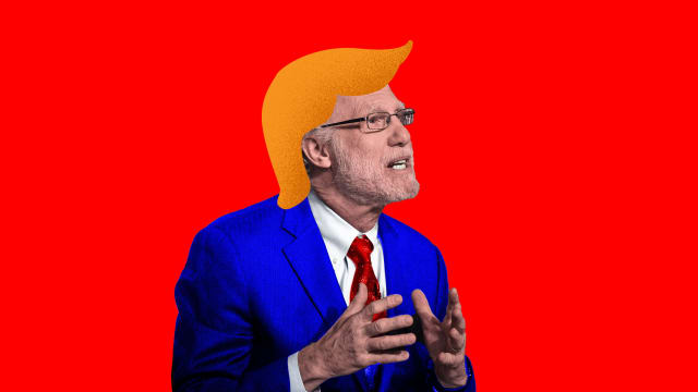 A photo illustration of Bob Bauer with Donald Trump hair 