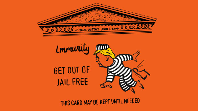 Monopoly get out of jail card with Donald Trump