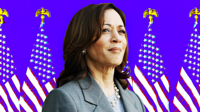 A photo illustration of Vice President Kamala Harris.