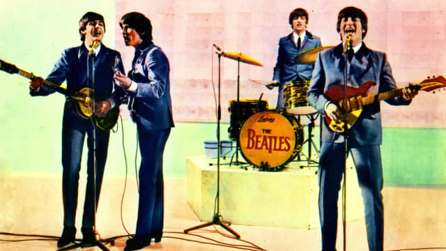 A Hard Days Night, poster, Paul McCartney, George Harrison, Ringo Starr, John lennon, 1964.