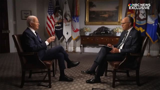 Joe Biden facing Lester Holt 