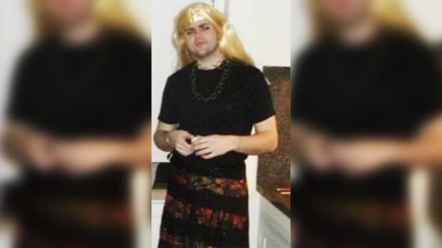 An image of JD Vance allegedly dressed as a woman and wearing a blonde wig