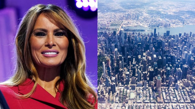 Melania Trump and her tweet showing off the New York skyline.