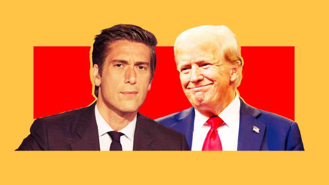 David Muir and Donald Trump