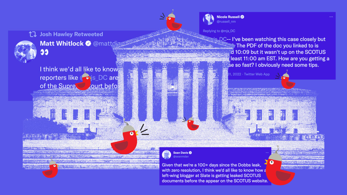 Right-Wing Twitter Trolls Gin Up a Truly Dumb New SCOTUS Leaker Conspiracy