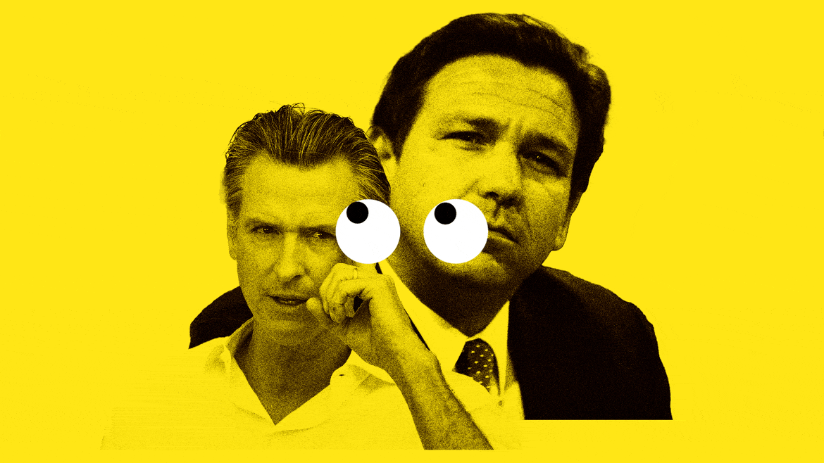 Ron DeSantis and Gavin Newsom’s Pissing Contest Is Culture War Idiocy