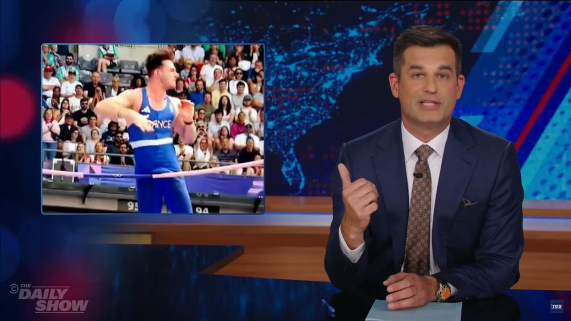‘Daily Show’ Pitches Well-Endowed Pole Vaulter as Kamala’s VP