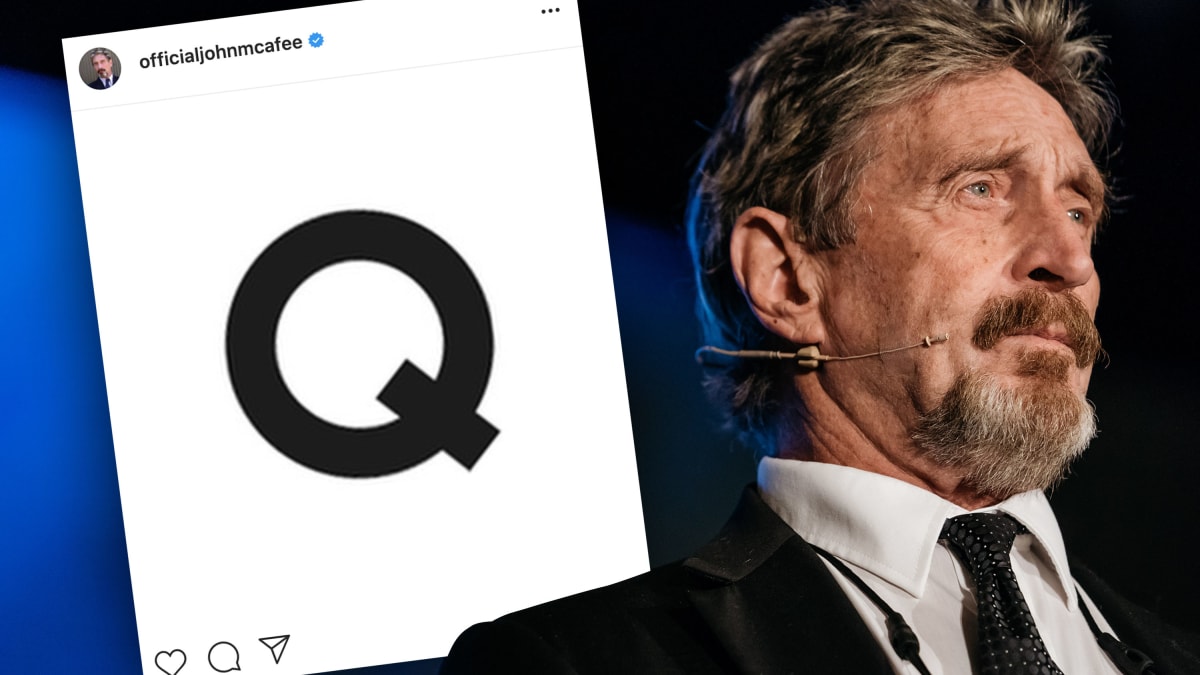 Q' Post on John McAfee Instagram Page Unleashes Conspiracy Wave