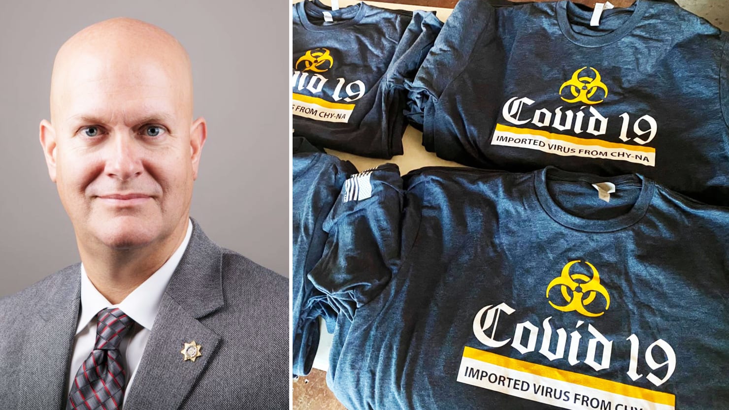 Jay Baker, spokesman for the Georgia sheriff, posted racist COVID shirts on Facebook