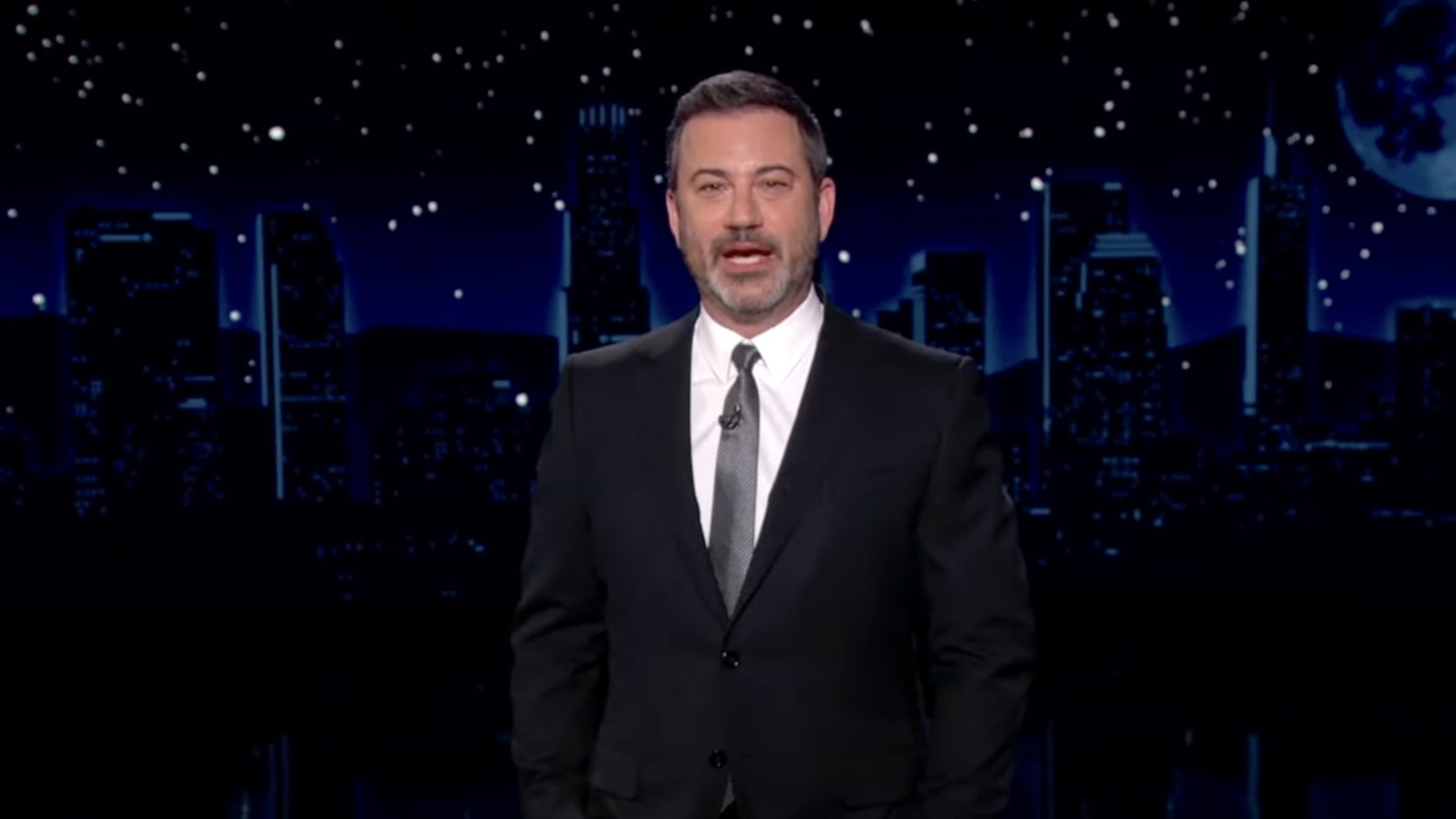 Jimmy Kimmel mocks Trump Wax figure carefully