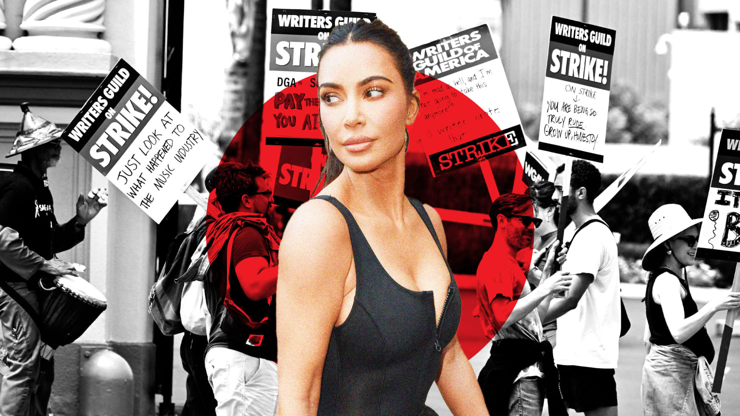 Kim Kardashian calls for crossing the WGA picket line