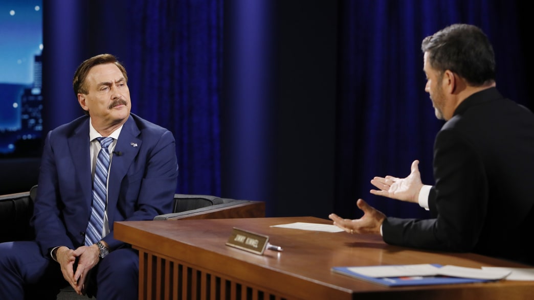 Mike Lindell appears on Jimmy Kimmel Live!