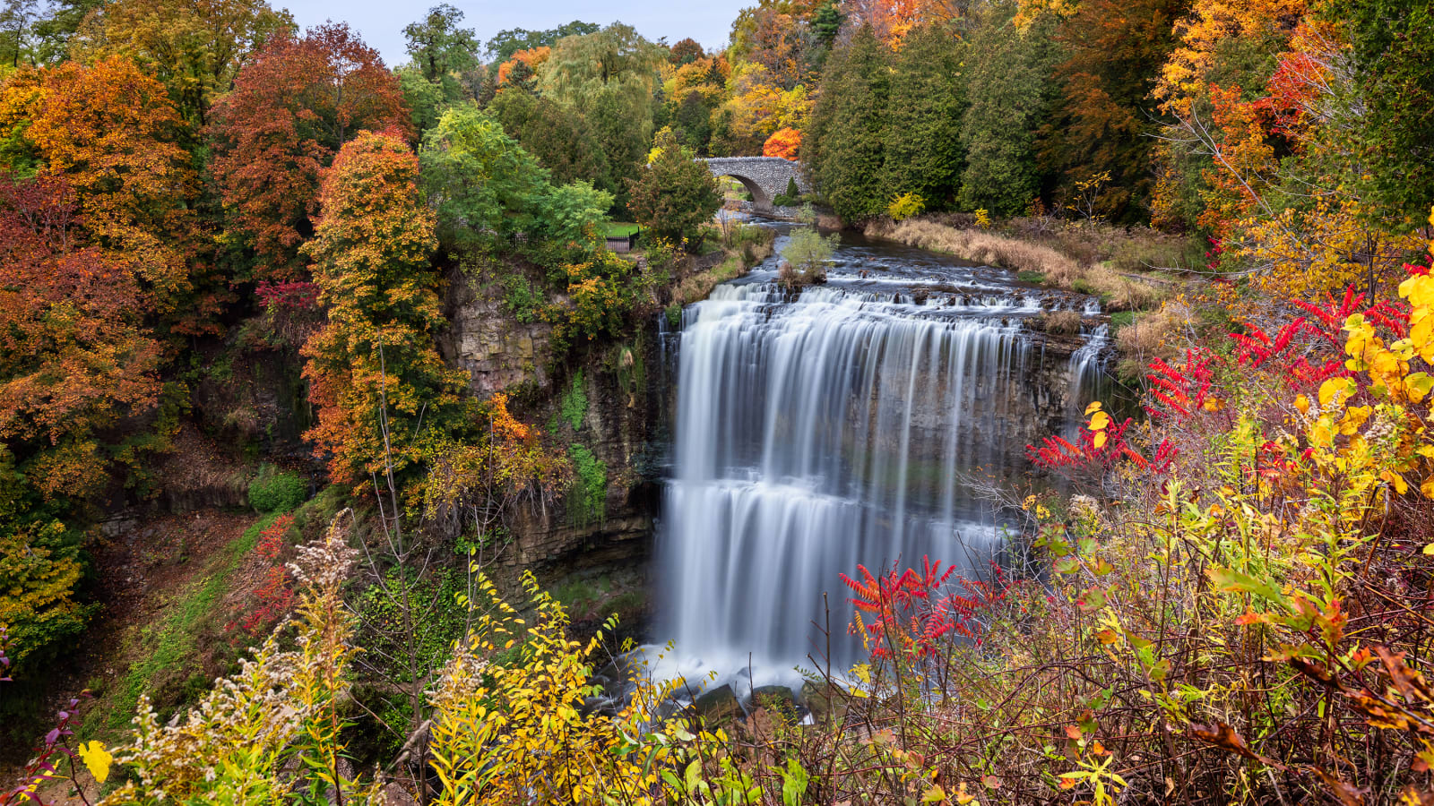 Waterfall in Hamilton, Ontario.