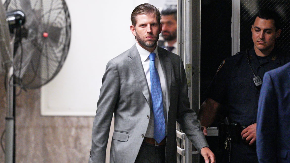 Eric Trump Whines Online After Staring Down Stormy Daniels in Court