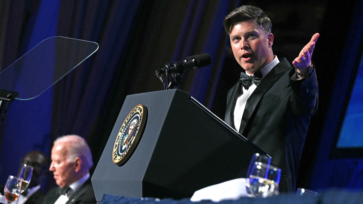 SNL's Colin Jost Ends Brutal Roast of White House Correspondents With Heartfelt Support for Biden