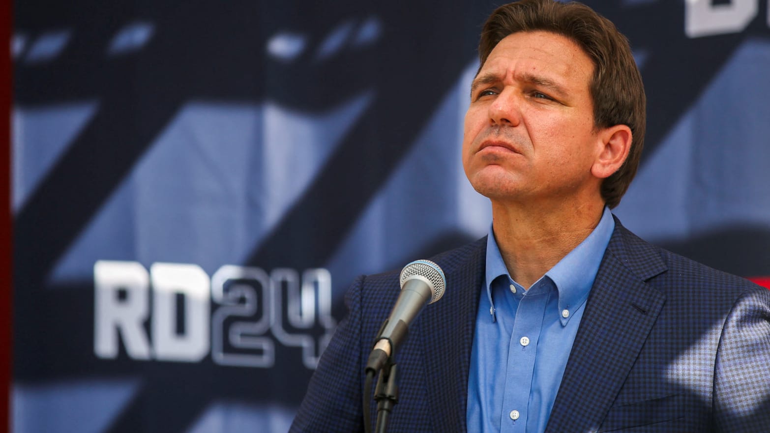 Florida Governor and Republican U.S. presidential candidate Ron DeSantis attends a barbecue hosted by former diplomat Scott Brown, as part of his \"No B.S. Backyard BBQ\" series, in Rye, New Hampshire, U.S. July 30, 2023.