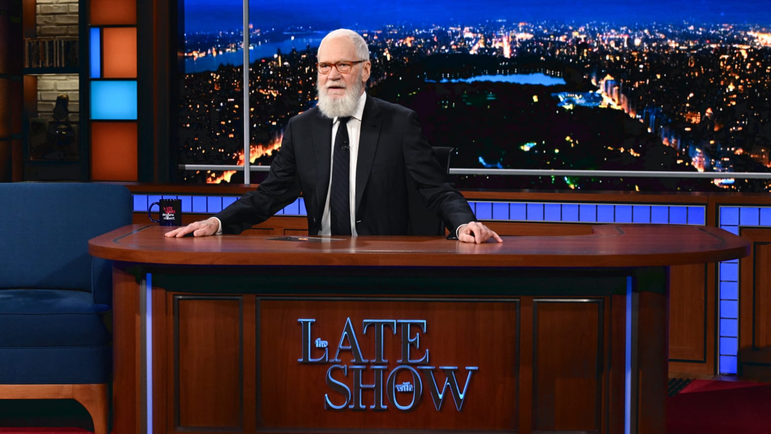 The Late Show with Stephen Colbert and guest David Letterman during Monday’s November 20, 2023 show