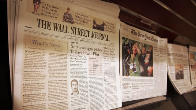 Wall Street Journal newspapers.
