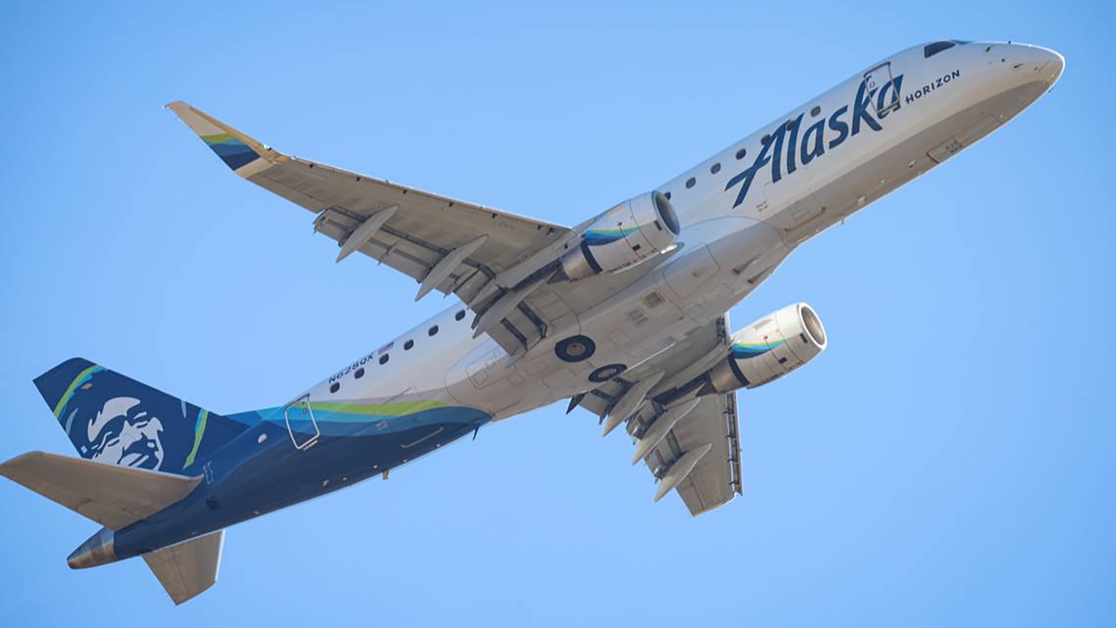 An Alaska Airlines plane.