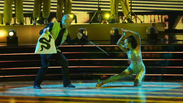 A photo still of Matt Walsh dancing on 'Dancing With the Stars'