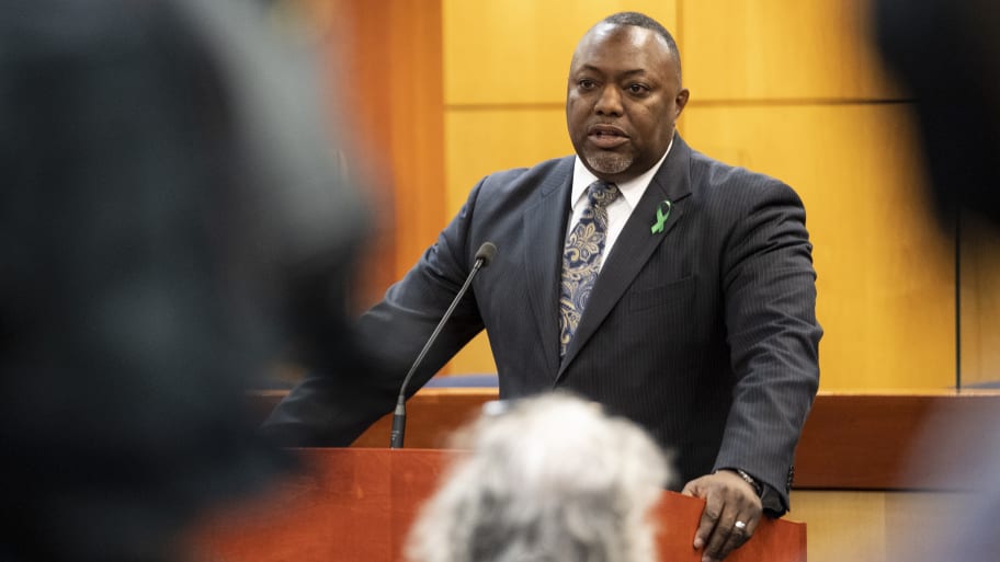 Newport News Superintendent George Parker answers questions regarding a teacher being shot by an armed 6-year-old at Richneck Elementary during a press conference at the Newport News Public Schools Administration Building.