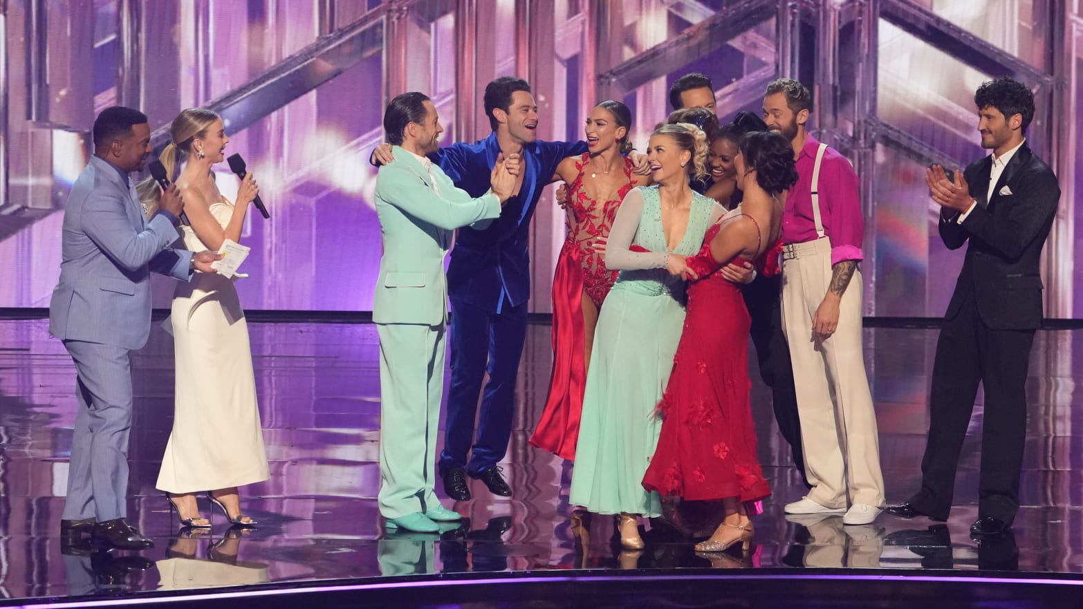 Photo still of the celebrity contestants during the 'Dancing With the Stars' semifinal elimination.