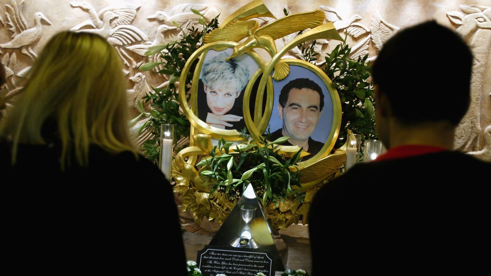 A memorial to Princess Diana and Dodi Fayed