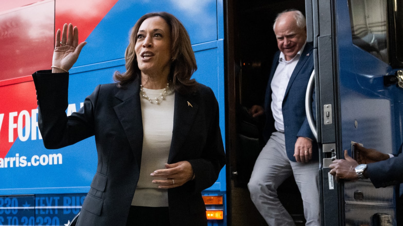 Vice President Kamala Harris and her running mate, Minnesota Governor Tim Walz