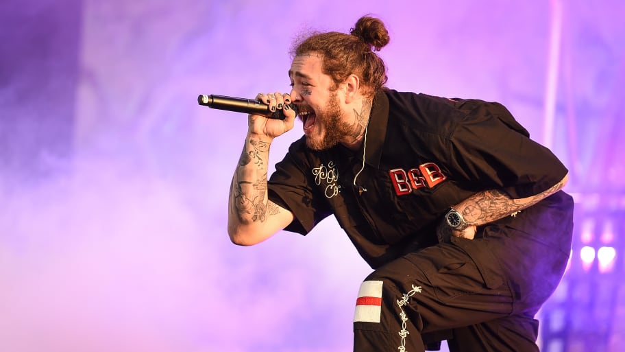 ost Malone performs on the Main Stage on Day 1 of Wireless Festival 2018 at Finsbury Park on July 6, 2018 in London, England.