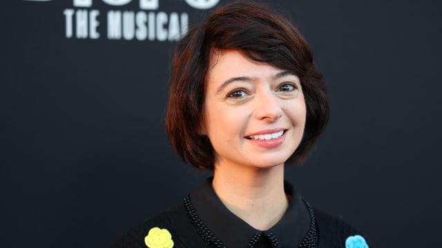 Kate Micucci at a premiere in Beverly Hills.