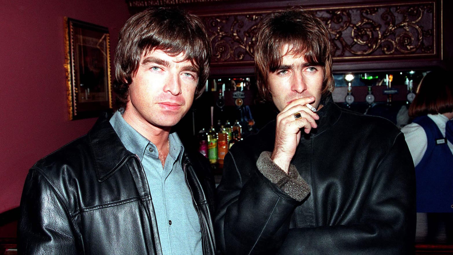 Liam and Noel Gallagher at a comedy show.