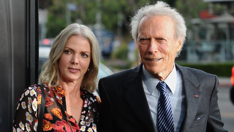 Director Clint Eastwood and Christina Sandera.