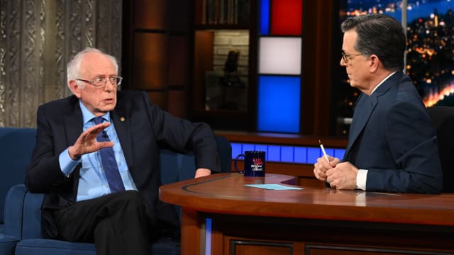 The Late Show with Stephen Colbert and guest Senator Bernie Sanders