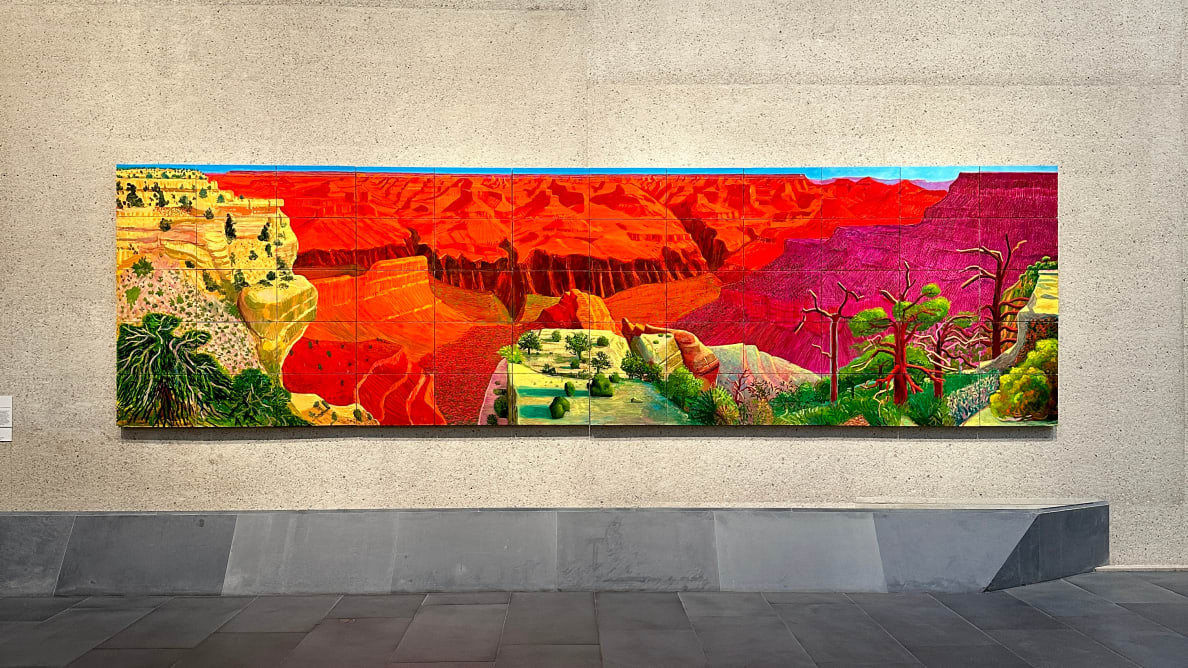 The spectacular setting for Hockney's painting of the Grand Canyon.