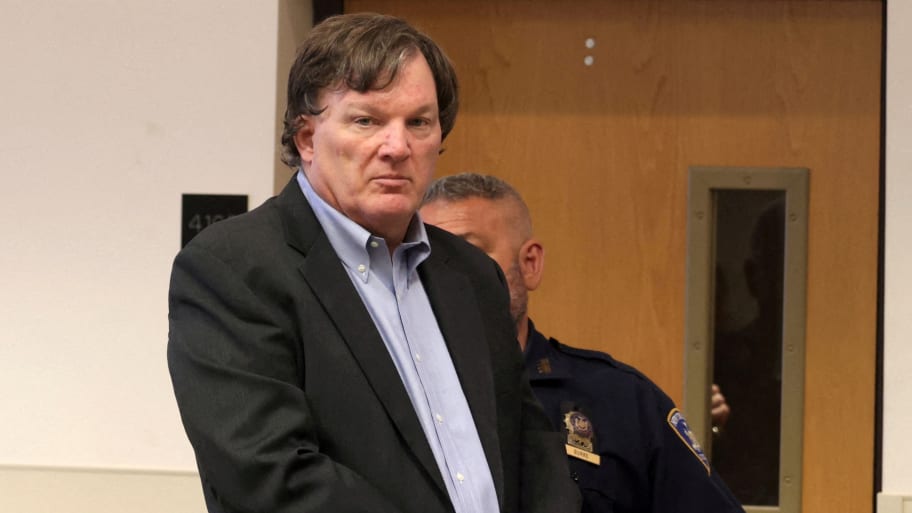 Accused Gilgo Beach serial killer Rex Heuermann appears during a hearing in Suffolk County Superior Court.