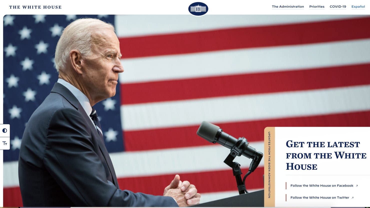 1776 commission page removed from the White House website minutes after Biden took office