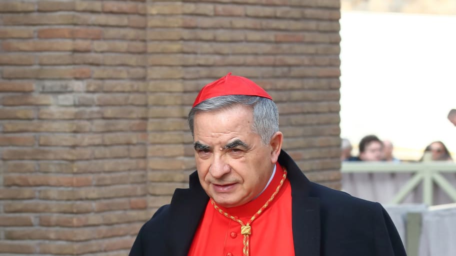 Cardinal Angelo Becciu, in Rome.