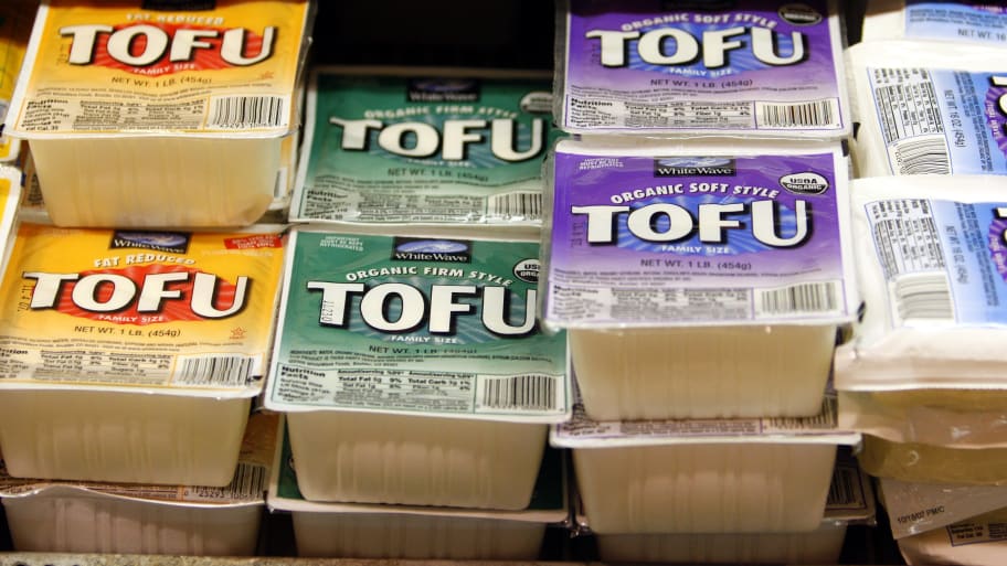 Tofu is displayed at a supermarket in Santa Monica, California, Oct. 3, 2007.