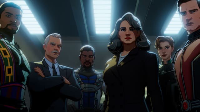 Black Panther/King T’Chaka, Howard Stark, Bill Foster/Goliath, Peggy Carter, Dr. Wendy Lawson/Mar-vell, and Hank Pym/Ant-Man