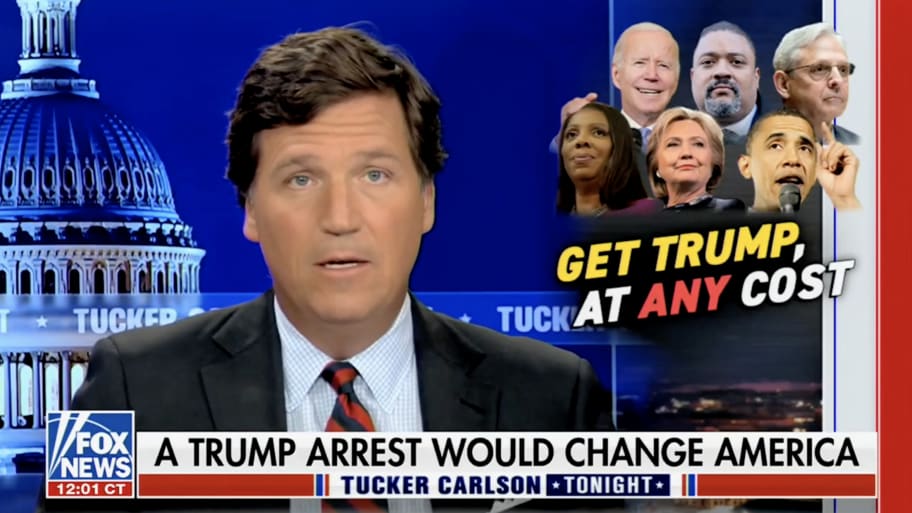 Tucker Carlson discusses the possible indictment of Donald Trump.