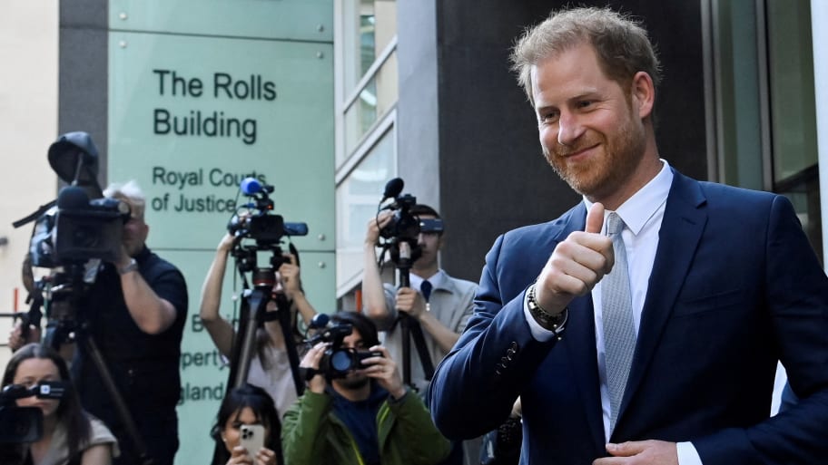 Britain's Prince Harry, Duke of Sussex, departs the Rolls Building of the High Court in London, Britain June 7, 2023. 