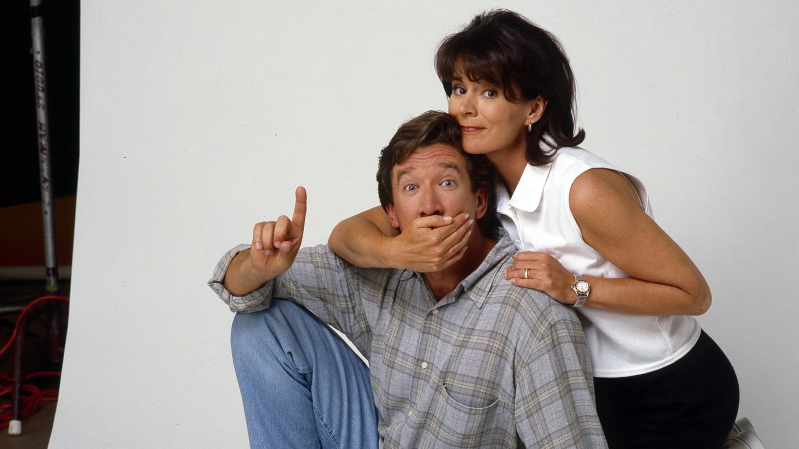 Tim Allen and Patricia Richardson, the stars of Home Improvement, in 1995