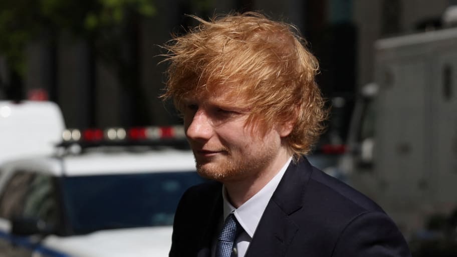 Singer Ed Sheeran arrives at Manhattan federal court for his copyright trial in New York City, April 26, 2023.