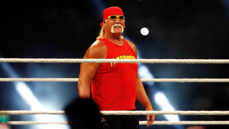 Hulk Hogan is seen on the ring of WWE.