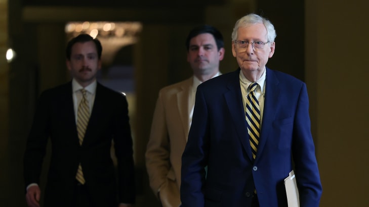 Mitch McConnell is ending his record run as Senate Republican leader.