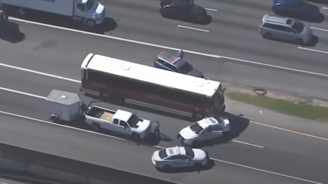 One person was killed after a gunman hijacked a bus in Atlanta and forced the driver to lead police on a chase, authorities said.