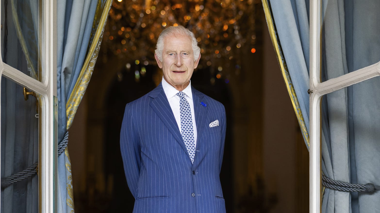 This handout photo provided by Buckingham Palace shows King Charles III during the state tour of France in September 2023 on February 5, 2024 in London, England.