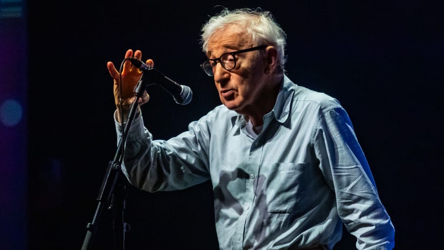 Film director Woody Allen during a performance at the 55th edition of the Voll-Damm Barcelona Jazz Festival at the Teatre Tivoli on September 18, 2023, in Barcelona, Catalonia, Spain.