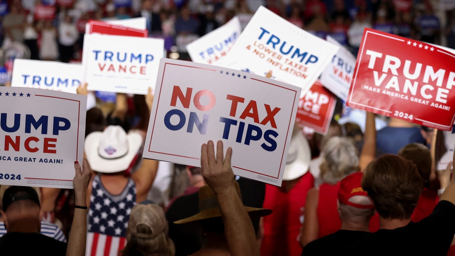 Supporters of Republican vice presidential candidate Senator J.D. Vance attend a rally in Henderson, Nevada, U.S. July 30, 2024.  